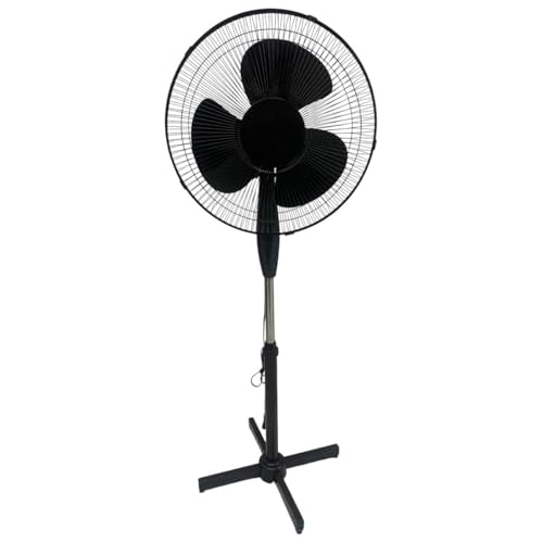Ventilador Pedestal 127V 3 Hélices 40cm Velocidade Regulável (Preto)