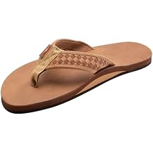 Rainbow Sandals Mens The Bentley Luxury Leather - Single Layer Arch Hand Woven Strap
