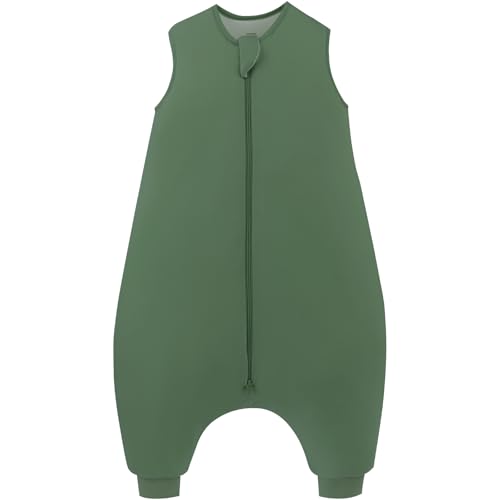 PurComfy Supersoft Toddler Sleep Sack with Feet 1.0 TOG Premium Bamboo Viscose Sleep Bag Walker with Legs 12-18-24-2t-4t-5t Forest X-Large