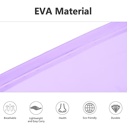 UNIQUEBELLA Regenmantel Eva Travel Transparent Regenponcho Regen Zubehör für Damen und Herren Regenbekleidung Regencape Regenjacke Wasserdicht für Wandern Radfahren Camping und Reisen (Lila, XL)