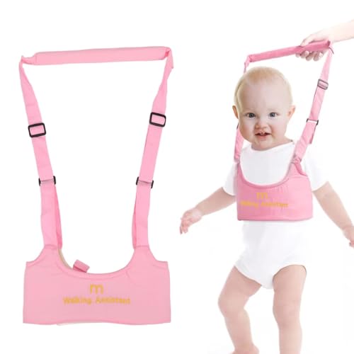 Arnés Para Bebés, Cómodo Y Ajustable, Transpirable, Con Correa Para Aprender A Caminar, Correa Para Levantarse, Para Actividades Infantiles (Rosa)
