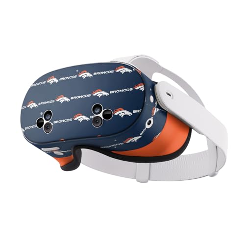 Autocollant vinyle Meta Quest 3S NFL Denver Broncos protection casque de jeu