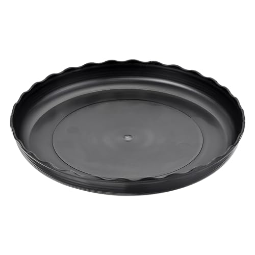 M METERXITY 12 Paquete Maceta Platillos - Plástico Redondo Maceta Goteo Bandeja Aplicar a Exterior/Jardín (9 Pulgada, Negro)