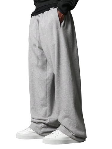 Image of dockstreet Men's /Unisex Open Bottom Drawstring Pure Cotton Stretchable Baggy Jogger Pants