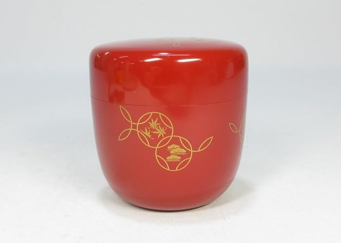 Amazon.co.jp: 【G0127】茶道具漆師照屋和那朱塗七宝繋蒔絵松竹梅棗共