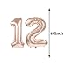 ZSNWGZ Sweet 12th Birthday Decorations Party Supplies,Rose Gold Number 12 Balloons,12th Foil Mylar Balloons Latex Balloon Decoration,Great 12th Birthday for Girls,Women,Men,Photo Props