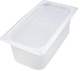 San Jamar Modpans 1/3 Food Pan and Lid for Kitchens and Restaurants, Plastic, 4 Quarts, Clear