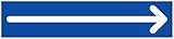 Panneau Flèche AFNOR fond bleu - Rigide 330x75mm - 4121017