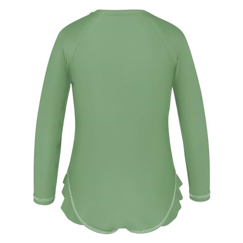 CHIFIGNO Dinosaur Green One Piece Swimsuit Girls Quick Dry Rashguard Hawaii Swimwear 3T3