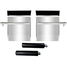 24inch x 29inch Stainless Steel Rear Quarter Fender Set Left and Right Side with Mounting Hardware for Semi Truck with Mounting Bracket