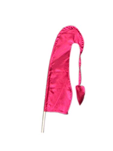 Asiastyle Balifahne | Farbe: weinrot | 55 cm lang | MIT Stange | aus echtem Satin | Originale Umbul Fahne