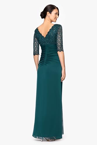 Image of Betsy & Adam Women's Cape Sleeve High Neck Bodycon Knee Length Dress with Cutout