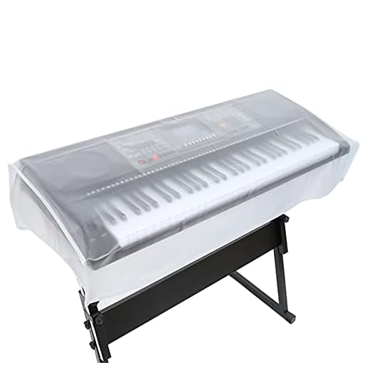 Maalr Copertura per Pianoforte Digitale 61/88 Tasti, Copritastiera Trasparente per Tastiera Elettrica, Fodera Protettiva Antipolvere Impemeabile Portatile (61 Tasti)