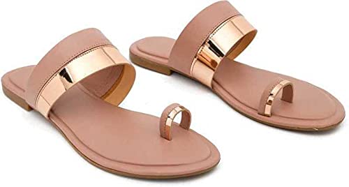 Laporra Women Peach Dubale patta Flats Sandal (numeric_4) (B09H75CR38) Amazon Price History, Amazon Price Tracker