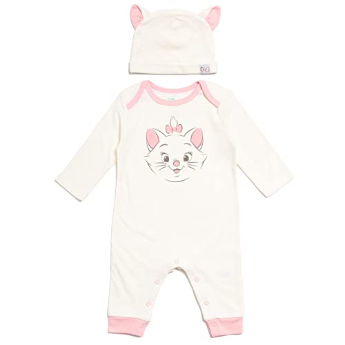 Image of Disney Winnie the Pooh 101 Dalmatians Lion King Mickey Mouse Minnie Mouse Baby Snap Coverall and Hat Newborn to Infant