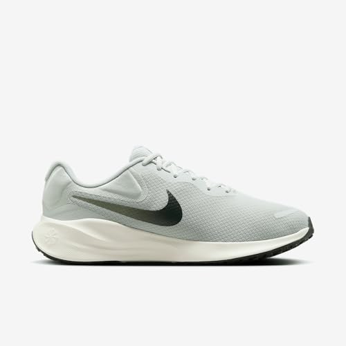 Nike Revolution 7 Men's Road Running Shoes (Extra Wide) (FB8501-003, Light Silver/Light Army/Pale Ivory/Sequoia)3