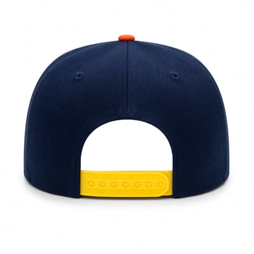 Image of VRITRAZ Comfortable Polyester 3D Printed Hip Hop Cap for Men & Women | Adjustable Snapback Closure Flat Brim Baseball Hat | Lightweight Urban Streetwear Headwear for Dance, Skateboarding, Gym, Sports