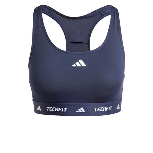 adidas Damen PowerReact Mittlerer Halt Sports-BH, Legend Ink, XXL