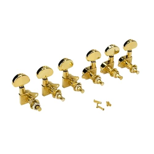 Juego de 6 clavijas doradas para afinación de guitarra miniatura 3