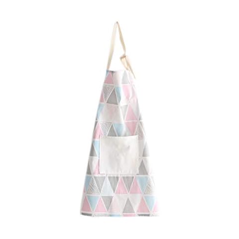 Hacoly Schürze Kochschürze mit Taschen Damen Schürze Einfach Dreieck Baumwolle Kinder Grillschürze und Backschürze zum Kochen oder Backen-Gro? Dreieck Cover