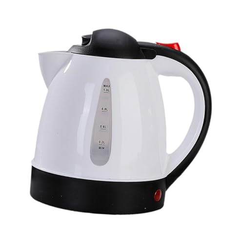 Hervidor eléctrico para auto 1L acero inoxidable blanco miniatura 1