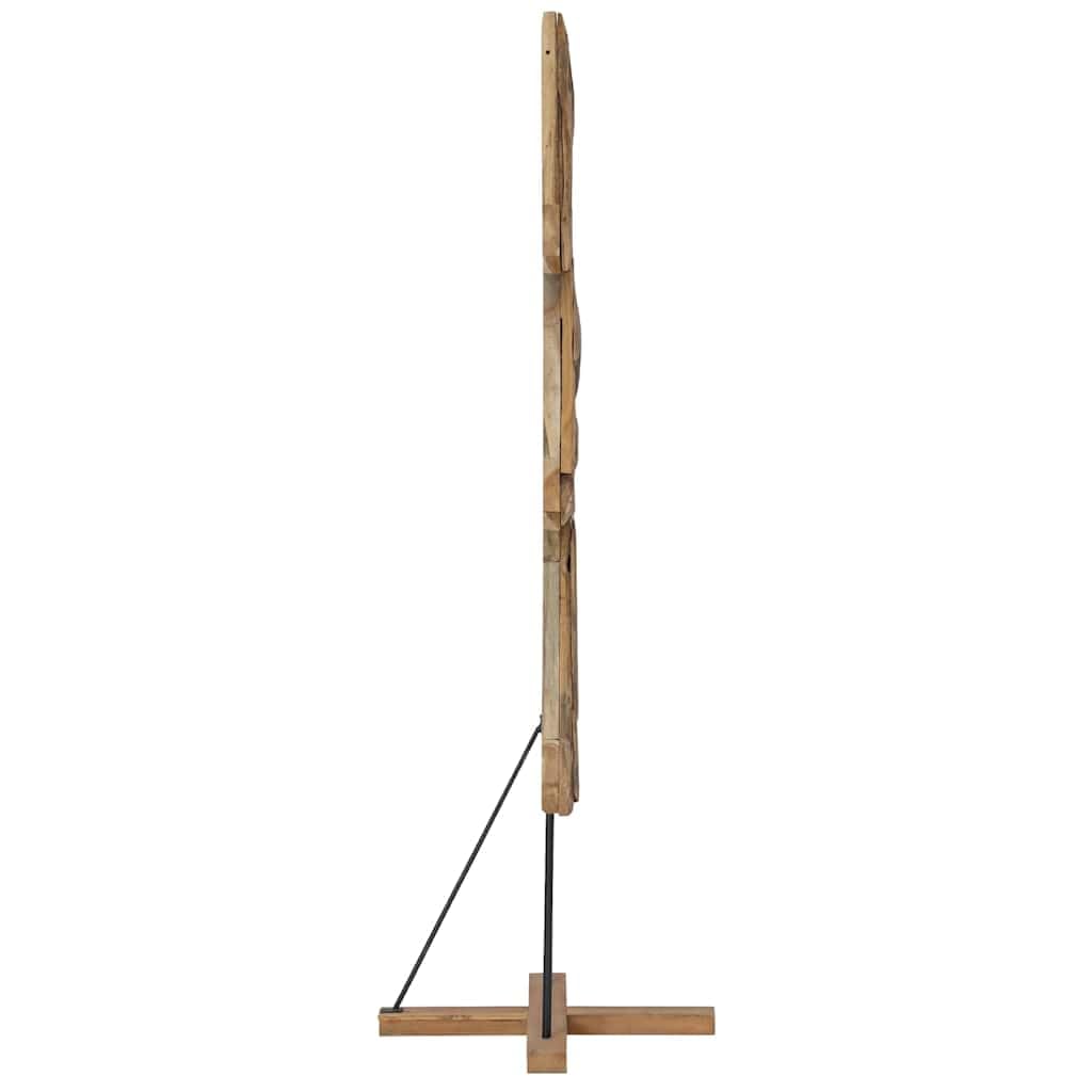 Albero di Natale marrone, 181 cm, in legno massello di teak