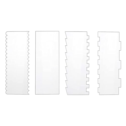 Veasbuu Rascador suave para tartas, grueso apto para lavavajillas, peine de glaseado acrílico, para hornear en casa, mantequilla, , glaseado, entusiasta de la familia, para interiores y hogares