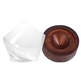 Angoily Vaso de Whisky Giratorio 300 Ml de Cristal Transparente Base Redonda Antideslizante Resistente al Frío y Calor Adecuado para Cócteles y Bourbon Bares Pubs y Hogar