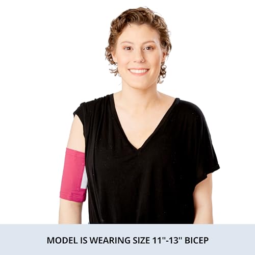 Image of Care+Wear - PICC Line Cover (Baby, Fuchsia) - Secure Slip-Resistant Design - Anti-Odor Hypoallergenic Material - Easy Monitoring Window - Machine Washable Durability