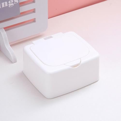 Image of Desktop Storage Box Small Jewelry Case with Press Pop-up Lid Student Stationery Organizer and Diy Craft Storage Compact 5.5X3.8X1.2 Inches Plastic Container for Home and Office