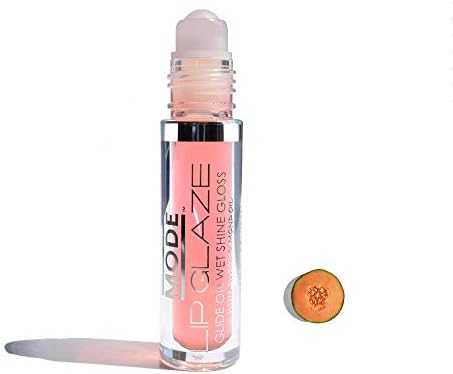MODE Lip Glaze ARMENIAN MELON Flavored Lip Gloss Roll On Sheer Wet Shine, Hydrating Natural Skincare Fruit Oils Moisturizing Sweet Almond, Areni Noir, Wild Rose - Cruelty Free, Vegan, Made in NY 4ml