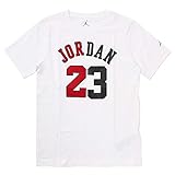 Jordan Flight History 23 Tee Boys Size Large Color White, Gym Red, Black