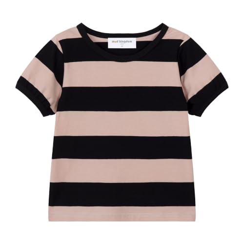 Image of Mud Kingdom Boys Girls T-Shirts Rainbow Stripe Cotton Unisex Top