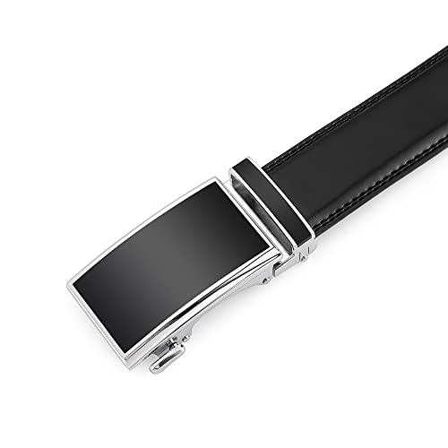 Image of Lingli Men's Belt,Ratchet Dress Belt with Automatic Buckle Brown /Black-Trim to Fit-35mm wide