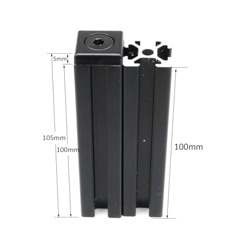 Image of 10Pcs 2020 Aluminum Extrusion T Slot End Cap Bracket 20 Series Extruded Hardware Cover with Screws for 20 /20 2040 T V Slot Black Aluminum Profile Frame Fitting