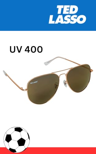 Ted Lasso Gold Aviator Sunglasses Sun-Staches UV 400, One Size Fits Most2