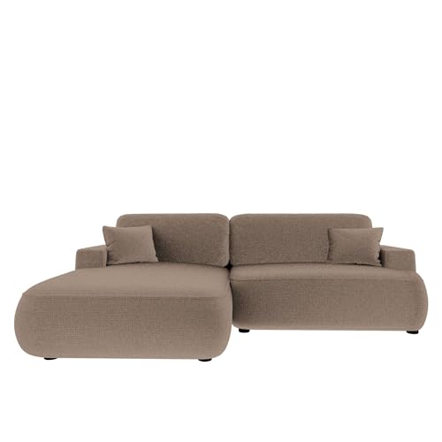 FURNISTAR Gaya Canapé-lit avec tiroir de lit, canapé d'angle, convertible, salon, 260 cm, gauche,...