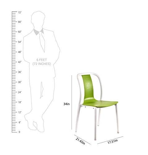 Image of Cello Cheer Chair Set Pack of 2 - Green, White | Strong and Durable | Easy to Clean | Chair for Living Room, Bed Room, Kitchen, Office Room, Outdoor | 3 Years Warranty