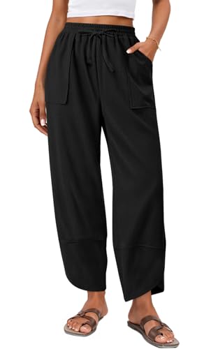 Anymiss Womens Baggy Corduroy Pants Casual Elastic Waisted Palazzo Harem Trousers M-3XL