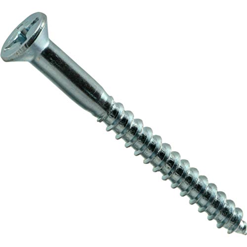 Hard-to-Find Fastener Tornillos planos para madera Phillips, 12 x 2-1/4, paquete de 30 piezas