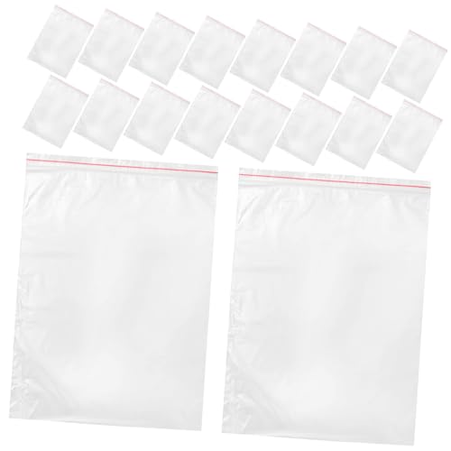 iplusmile 100個入り密封袋 厚手素材 透明大型包装袋 冷蔵庫 冷凍庫対応 ナッ