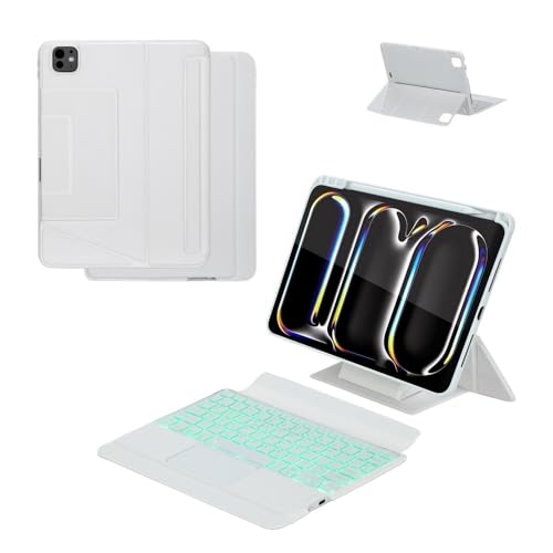 Étui de protection à rabat en cuir iPad Air 13 2024 clavier tactile