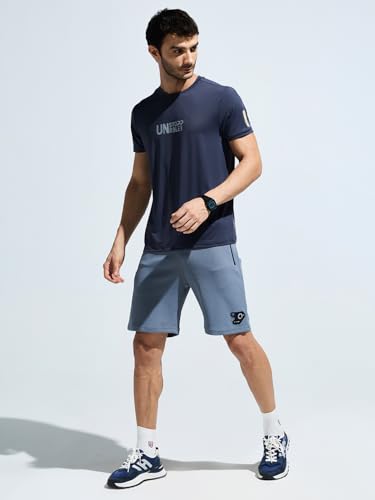 Image of DOMIN8 Men's Stylish Cut & Sew Sporty Light Weight Breathable Shorts with Secure Side Zipper Pocket | Mens Shorts | Sports wear for Men Grey
