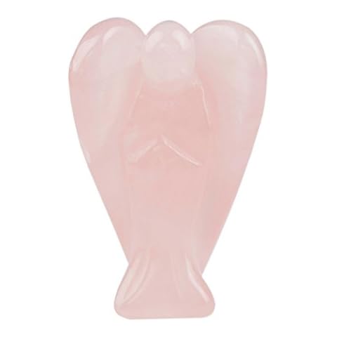 Shanxing 1.5" Rose Quartz Angel Ornament Cover
