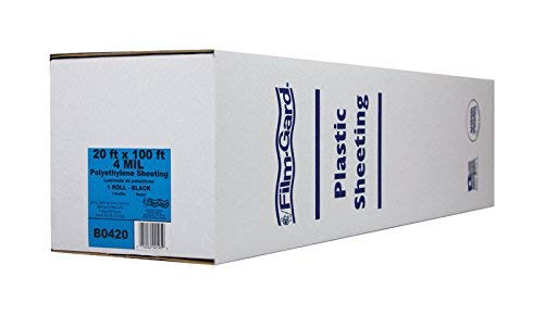 Berry Plastics Film-Gard Plastic Sheeting 4 mil x 20 ft. W x 100 ft. L Polyethylene Black