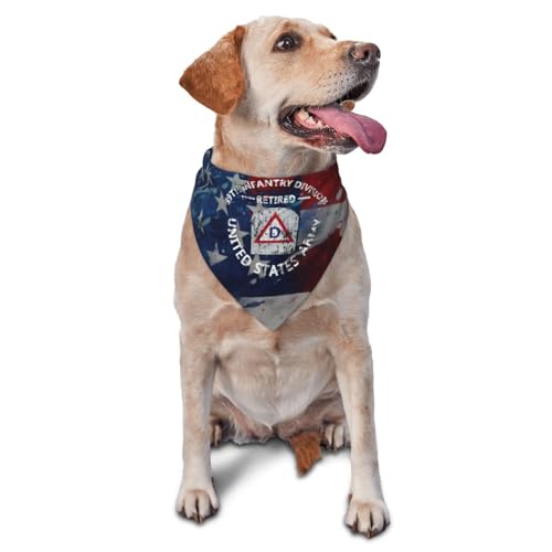 39th Infantry Division Retired United States Army Dog Scarf Pet Bandana Cat Pet Bibs
