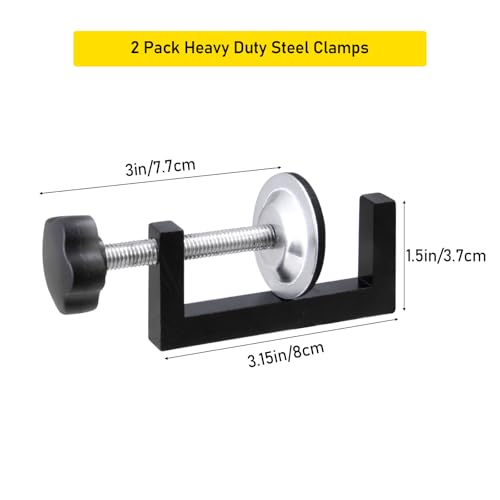 3 Inch C Clamp for Woodworking - 2 Pack Heavy Duty Steel Clamps, Compact Design for Precision Work, Secure Holding with Sliding Jaw for Crafting, Carpentry & Workshop Use by MingQiEven - Image 4