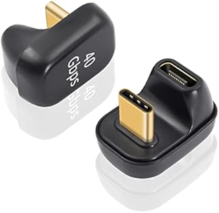Duttek Adapter USB C 40 Gb/s, adapter przedłużający USB C męski do żeńskiego, obsługuje szybkie ładowanie 8K przy 60 Hz i 100 W, kompatybilny z Thunderbolt 3/4 i z urządzeniami interfejsu USB typu C -2 szt