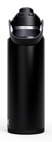 Image of CamelBak Thrive Chug Insulated Stainless Steel Water Bottle, Cold Retention with High Flow Lid for Everyday Hydration and Active Use, 40oz, Black