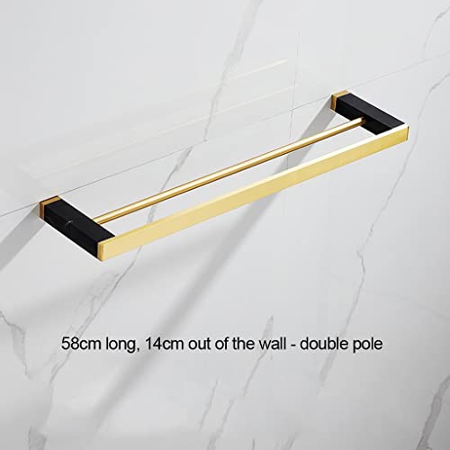 Porte-serviettes de bain en marbre et support mural brossé de bain